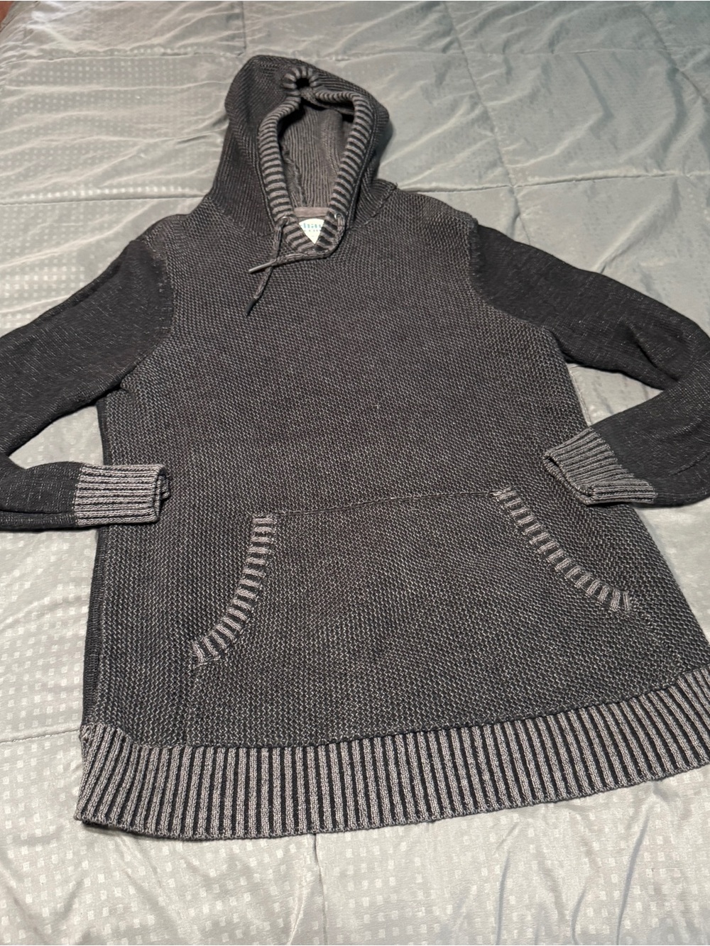 Urban Pipeline Men's Long Sleeve Hooded Shirt Gray Size Small